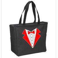 Red Tuxedo Wedding Tux Zip Tote Bag