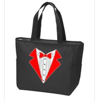 Red Tuxedo Wedding Tux Zip Tote Bag