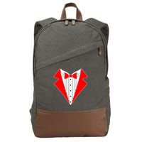 Red Tuxedo Wedding Tux Cotton Canvas Backpack