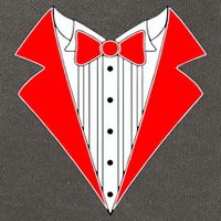 Red Tuxedo Wedding Tux Cotton Canvas Backpack