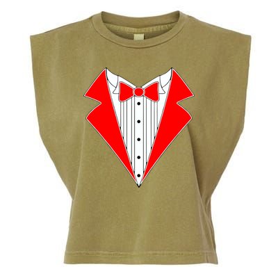 Red Tuxedo Wedding Tux Garment-Dyed Women's Muscle Tee