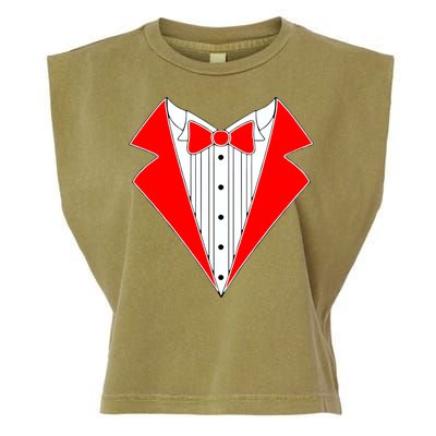 Red Tuxedo Wedding Tux Garment-Dyed Women's Muscle Tee