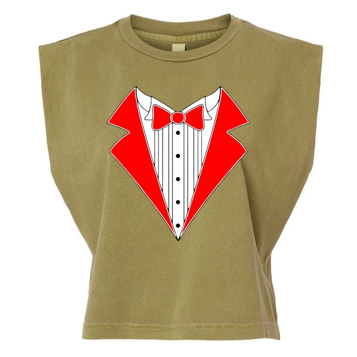 Red Tuxedo Wedding Tux Garment-Dyed Women's Muscle Tee