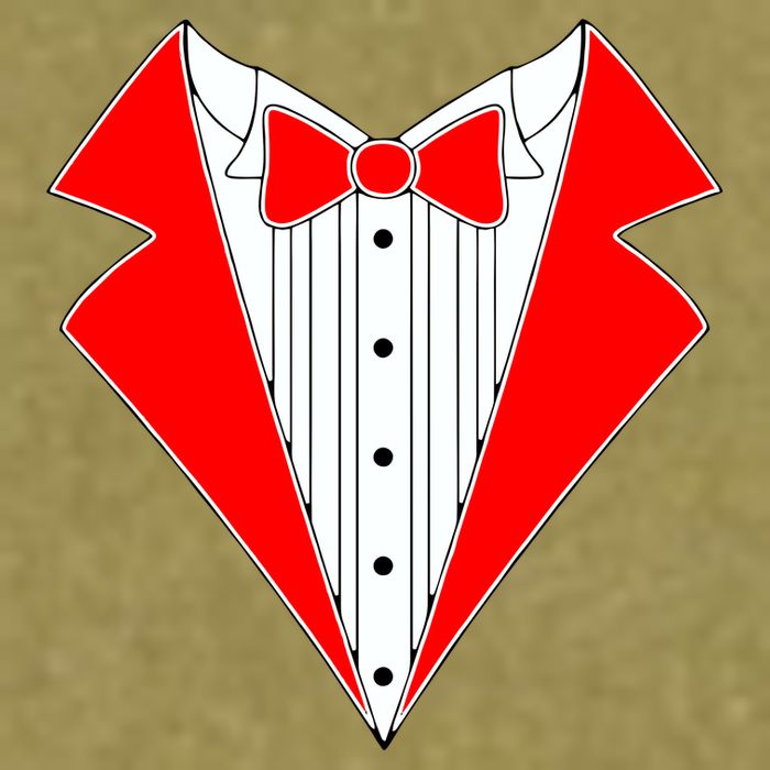 Red Tuxedo Wedding Tux Garment-Dyed Women's Muscle Tee