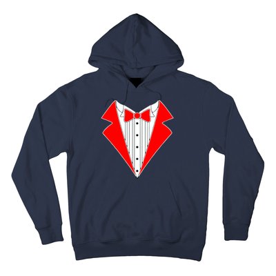 Red Tuxedo Wedding Tux Hoodie