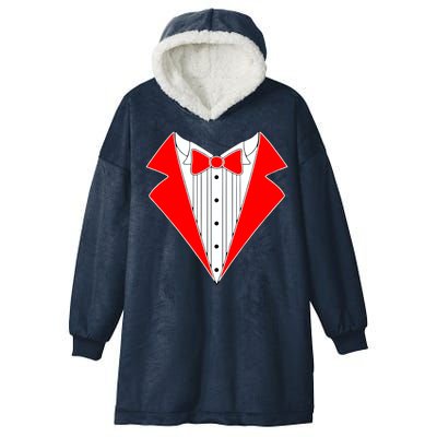 Red Tuxedo Wedding Tux Hooded Wearable Blanket