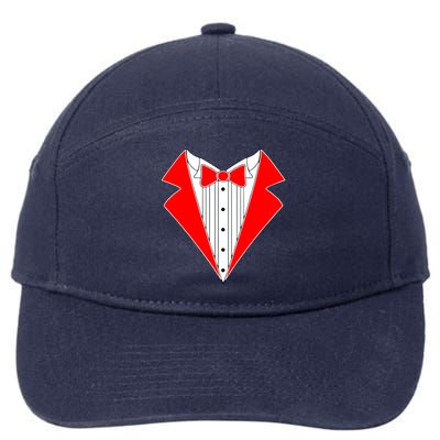 Red Tuxedo Wedding Tux 7-Panel Snapback Hat