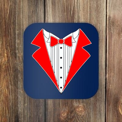 Red Tuxedo Wedding Tux Coaster