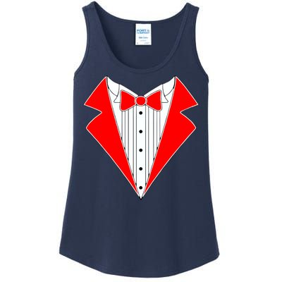 Red Tuxedo Wedding Tux Ladies Essential Tank