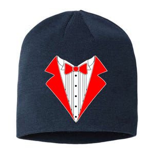 Red Tuxedo Wedding Tux Sustainable Beanie