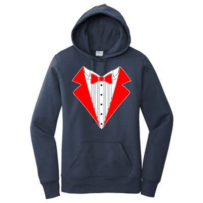 Red Tuxedo Wedding Tux Women's Pullover Hoodie