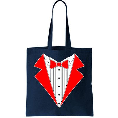 Red Tuxedo Wedding Tux Tote Bag