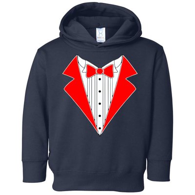 Red Tuxedo Wedding Tux Toddler Hoodie