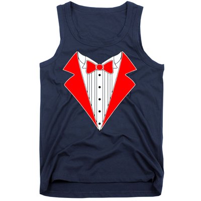 Red Tuxedo Wedding Tux Tank Top