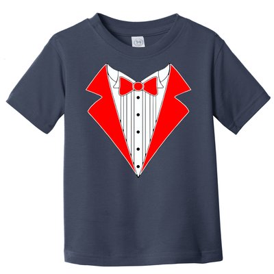 Red Tuxedo Wedding Tux Toddler T-Shirt