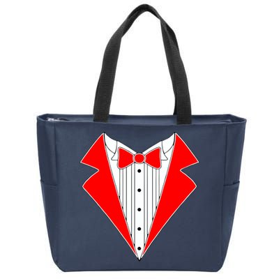 Red Tuxedo Wedding Tux Zip Tote Bag