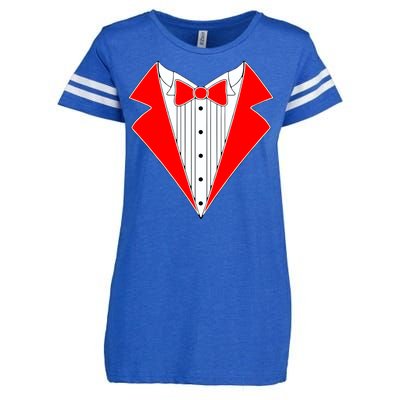 Red Tuxedo Wedding Tux Enza Ladies Jersey Football T-Shirt