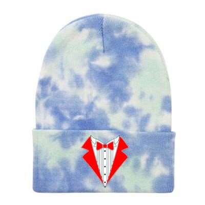 Red Tuxedo Wedding Tux Tie Dye 12in Knit Beanie