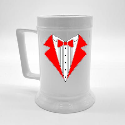 Red Tuxedo Wedding Tux Beer Stein