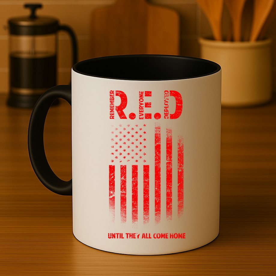Red Until They All Come Home Mug