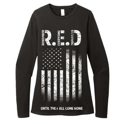 Red Until They All Come Home Womens CVC Long Sleeve Shirt