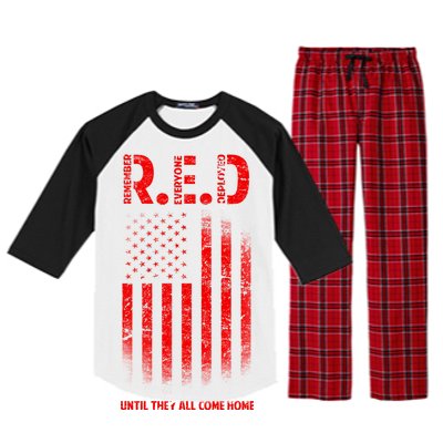 Red Until They All Come Home Raglan Sleeve Pajama Set