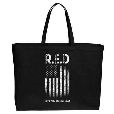 Red Until They All Come Home Cotton Canvas Jumbo Tote