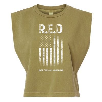 Red Until They All Come Home Garment-Dyed Women's Muscle Tee