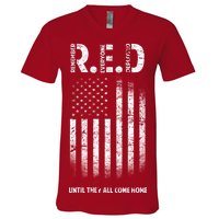 Red Until They All Come Home V-Neck T-Shirt