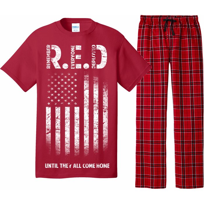 Red Until They All Come Home Pajama Set