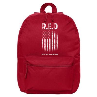 Red Until They All Come Home 16 in Basic Backpack