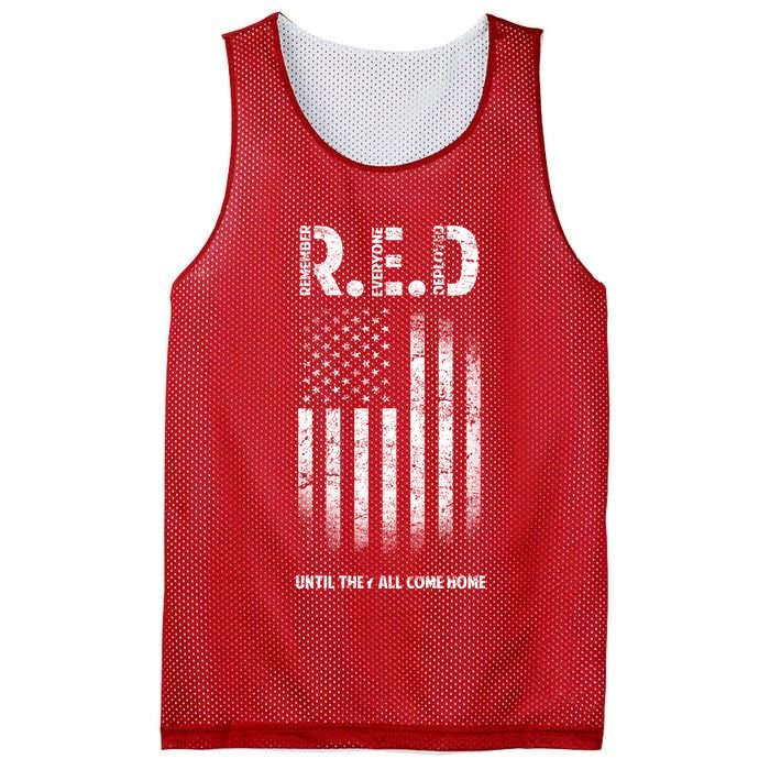Red Until They All Come Home Mesh Reversible Basketball Jersey Tank
