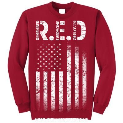 Red Until They All Come Home Tall Sweatshirt