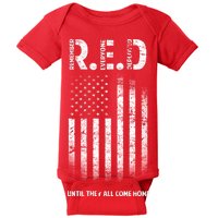 Red Until They All Come Home Baby Bodysuit