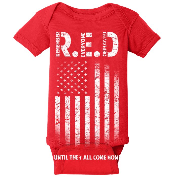 Red Until They All Come Home Baby Bodysuit