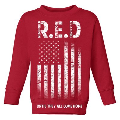 Red Until They All Come Home Toddler Sweatshirt