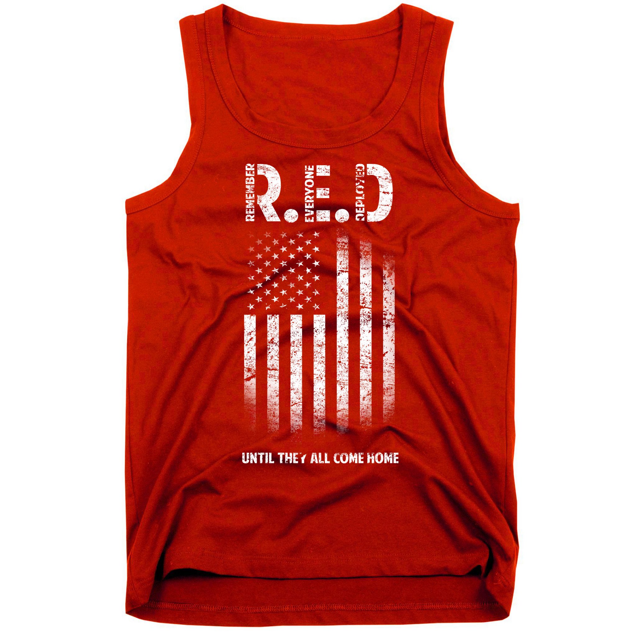 Red Until They All Come Home Tank Top