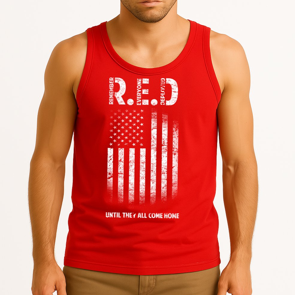 Red Until They All Come Home Tank Top