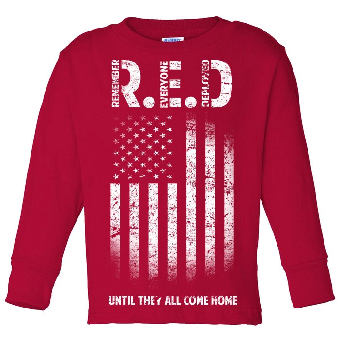 Red Until They All Come Home Toddler Long Sleeve Shirt