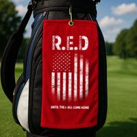 Red Until They All Come Home Golf Towel