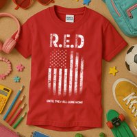Red Until They All Come Home Kids T-Shirt