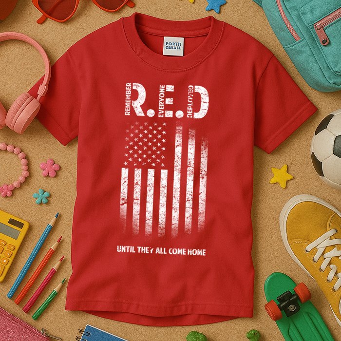 Red Until They All Come Home Kids T-Shirt