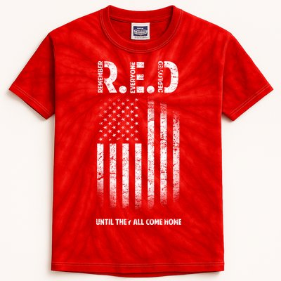 Red Until They All Come Home Kids Tie-Dye T-Shirt
