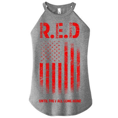 Red Until They All Come Home Women's Perfect Tri Rocker Tank