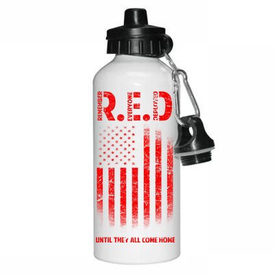 Red Until They All Come Home Aluminum Water Bottle