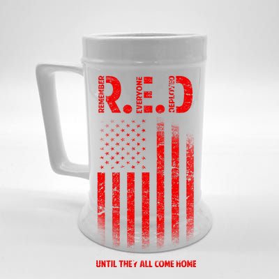 Red Until They All Come Home Beer Stein