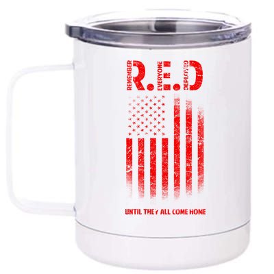 Red Until They All Come Home 12 oz Stainless Steel Tumbler Cup