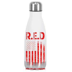 Red Until They All Come Home Stainless Steel Insulated Water Bottle