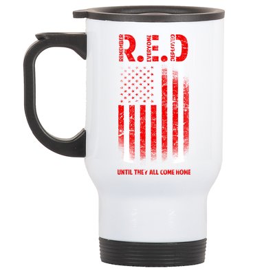 Red Until They All Come Home Stainless Steel Travel Mug