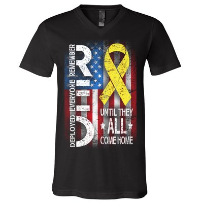 Red Until They All Come Home Tribute V-Neck T-Shirt